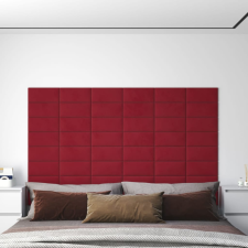 vidaXL 12 db bordó bársony fali panel 30 x 15 cm 0,54 m² építőanyag
