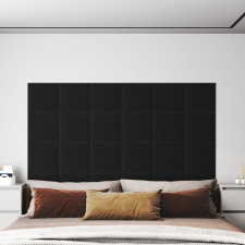 vidaXL 12 db fekete szövet fali panel 30 x 30 cm 1,08 m² építőanyag