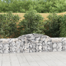 vidaXL 12 db íves horganyzott vas gabion kosár 300x30x60/80 cm bútor