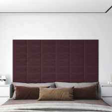 vidaXL 12 db lila szövet fali panel 30 x 15 cm 0,54 m² tapéta, díszléc és más dekoráció