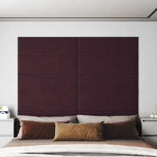 vidaXL 12 db lila szövet fali panel 90x30 cm 3,24 m² tapéta, díszléc és más dekoráció