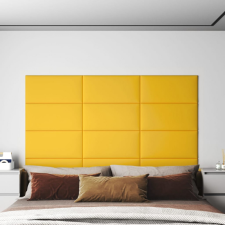 vidaXL 12 db sárga bársony fali panel 60x30 cm 2,16 m² tapéta, díszléc és más dekoráció