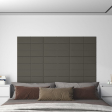 vidaXL 12 db sötétszürke bársony fali panel 60x15 cm 1,08 m² tapéta, díszléc és más dekoráció