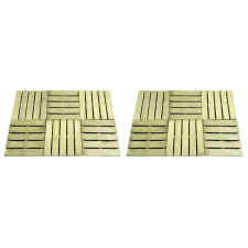 vidaXL 12 db zöld fa padlólap 50 x 50 cm építőanyag