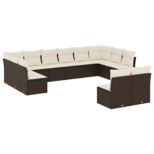 vidaXL 12 részes barna polyrattan kerti ülőgarnitúra párnákkal (3250212) kerti bútor