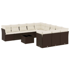 vidaXL 12 részes barna polyrattan kerti ülőgarnitúra párnákkal (3250262) kerti bútor