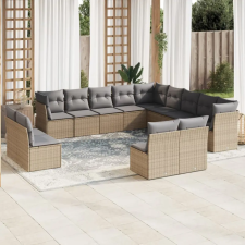 vidaXL 12 részes bézs polyrattan kerti ülőgarnitúra párnákkal kerti bútor