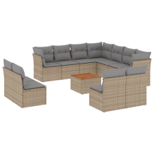 vidaXL 12 részes bézs polyrattan kerti ülőgarnitúra párnákkal (3223706) kerti bútor