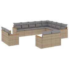 vidaXL 12 részes bézs polyrattan kerti ülőgarnitúra párnákkal (3258916) kerti bútor