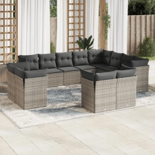 vidaXL 12 részes szürke polyrattan kerti ülőgarnitúra párnákkal kerti bútor