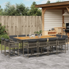 vidaXL 13 részes szürke polyrattan kerti ülőgarnitúra párnákkal kerti bútor