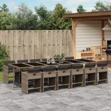 vidaXL 13 részes szürke polyrattan kerti ülőgarnitúra párnákkal kerti bútor
