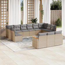 vidaXL 13részes vegyes bézs polyrattan kerti ülőgarnitúra párnákkal kerti bútor