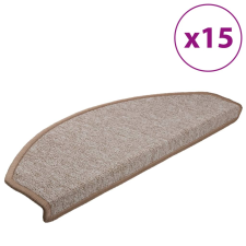 vidaXL 15 darab világosbarna lépcsőszőnyeg 65 x 24 x 4 cm (133886) lakástextília