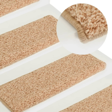 vidaXL 15 db aranyszínű lépcsőszőnyeg 65 x 25 cm lakástextília