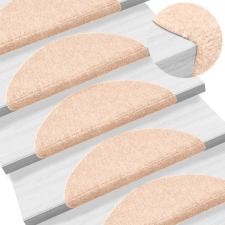 vidaXL 15 db barna, öntapadós lépcsőszőnyeg 56x17x3 cm lakástextília