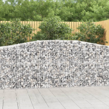 vidaXL 15 db íves horganyzott vas gabion kosár 400x50x100/120 cm kerti tárolás