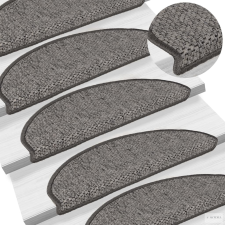 vidaXL 15 db szizál hatású barna bézs öntapadó lépcsőszőnyeg 65x21x4cm lakástextília