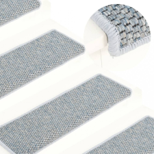 vidaXL 15 db szizál hatású kék öntapadó lépcsőszőnyeg 65x21x4 cm lakástextília