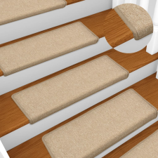 vidaXL 15 db tópszínű lépcsőszőnyeg 65x21x4 cm lakástextília