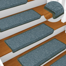 vidaXL 15 db zöld lépcsőszőnyeg 65x21x4 cm lakástextília