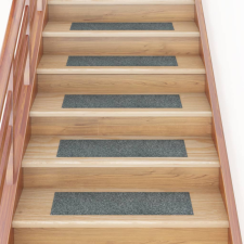 vidaXL 15 db zöld négyszögletes öntapadó lépcsőszőnyeg 76 x 20 cm lakástextília
