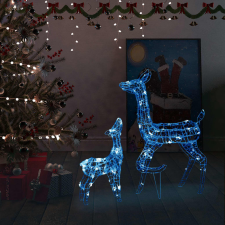 vidaXL 160 LED-es akril kék karácsonyi rénszarvascsalád karácsonyi dekoráció