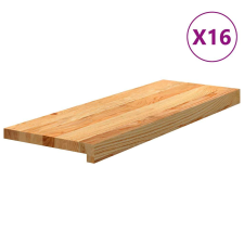 vidaXL 16 db tömör tölgyfa világosbarna lépcsőfokok 70x25x2 cm építőanyag