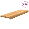 vidaXL 16 db tömör tölgyfa világosbarna lépcsőfokok 80x30x2 cm