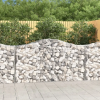 vidaXL 18 db íves horganyzott vas gabion kosár 200x50x100/120 cm