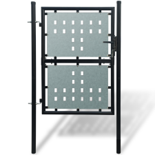 vidaXL 1 ajtós kapu 100 x 200 cm fekete építőanyag