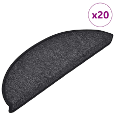 vidaXL 20 db antracitszürke lépcsőszőnyeg 56 x 17 x 3 cm lakástextília
