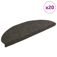 vidaXL 20 db antracitszürke öntapadó lépcsőszőnyeg 65x21x4 cm lakástextília
