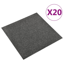 vidaXL 20 db antracitszürke szőnyegpadlólap 5 m² 50 x 50 cm lakástextília