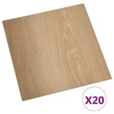 vidaXL 20 db barna öntapadó PVC padlólap 1,86 m² (330139) járólap