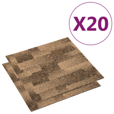 vidaXL 20 db barna padlószőnyeg lap 5 m² (331490) építőanyag