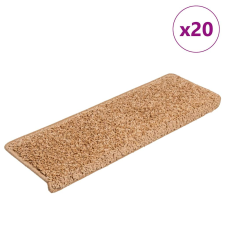 vidaXL 20 db bézs lépcsőszőnyeg 65 x 21 x 4 cm lakástextília