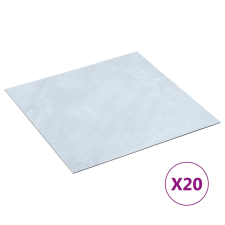 vidaXL 20 db fehér márvány mintás öntapadó PVC padlólap 1,86 m² dekorburkolat