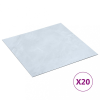 vidaXL 20 db fehér márvány mintás öntapadó pvc padlólap 1,86 m²