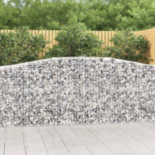 vidaXL 20 db íves horganyzott vas gabion kosár 400x50x100/120 cm bútor