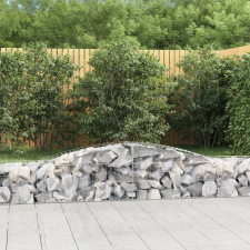 vidaXL 20 db íves horganyzott vas gabion kosár 400x50x40/60 cm bútor