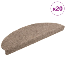 vidaXL 20 db krém öntapadó lépcsőszőnyeg 65x21x4 cm lakástextília