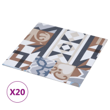 vidaXL 20 db mono mintás öntapadó PVC padlólap 1,86 m² (330168) járólap