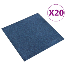 vidaXL 20 db sötétkék szőnyegpadlólap 5 m² 50 x 50 cm lakástextília
