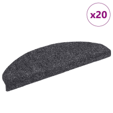 vidaXL 20 db sötétszürke öntapadó lépcsőszőnyeg 65x21x4 cm lakástextília