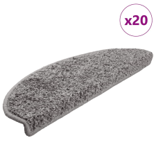 vidaXL 20 db szürke lépcsőszőnyeg 65x21x4 cm lakástextília