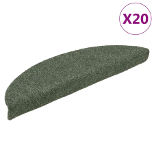 vidaXL 20 db zöld öntapadó lépcsőszőnyeg 56 x 17 x 3 cm (3365678) lakástextília