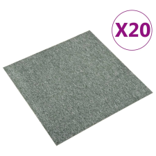 vidaXL 20 db zöld szőnyegpadlólap 5 m² 50 x 50 cm lakástextília