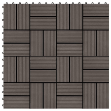 vidaXL 22 db (2 m2) sötétbarna WPC teraszburkoló lap 30 x 30 cm építőanyag