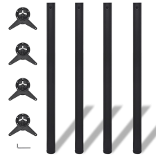 vidaXL 242141 4 Height Adjustable Table Legs Black 1100 mm bútor